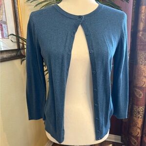 Loft Teal Button-Up Cardigan